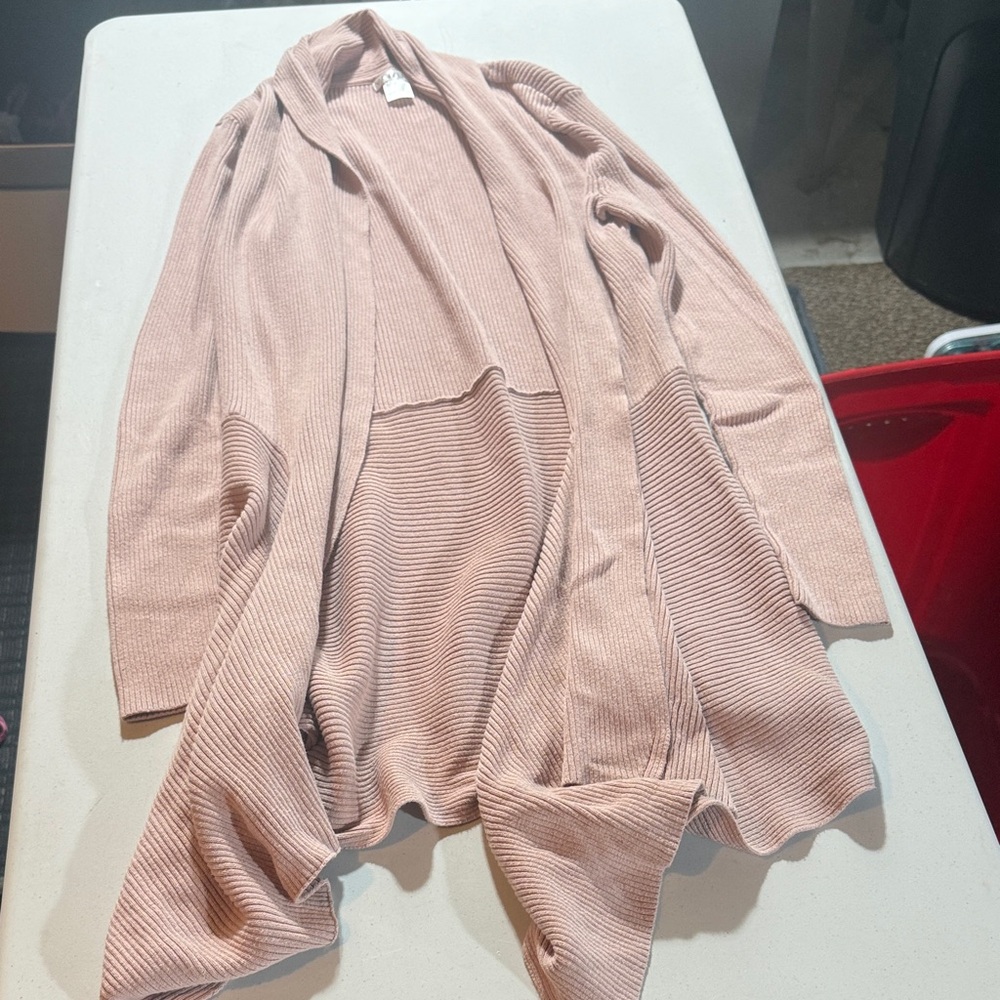 VENUS Blush Draped Cardigan Sweater